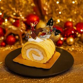 【12/22着】【1本】献上栗山江栗の白金プレミアムジャージーブッシュドノエル(ハーフ)