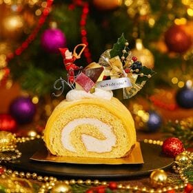 【12/22着】【1本】献上栗山江栗の白金プレミアムジャージーブッシュドノエル(ハーフ)