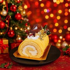 【12/22着】【1本】幻のさつまいもシルクスイートの白金ブッシュドノエル