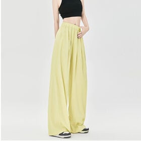 【ベージュ】 リラックスワイドパンツ