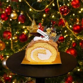 【12/22着】【1本】白金プレミアムジャージーブッシュドノエル(ショコラ)《ハーフ》