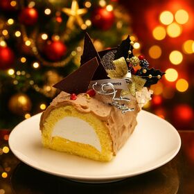 【12/22着】【1本】白金ブッシュドノエル(ショコラ)《ハーフ》