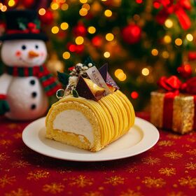 【12/22着】【1本】幻のさつまいもシルクスイートの白金モンブランブッシュドノエル(ハーフ)