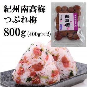 【計800g(400g×2袋)】紀州南高梅つぶれ「しそ梅」ご家庭用 | 梅の風味・旨味が味わえる8％の減塩梅干し！調味料を控えた自然な味わい。クエン酸で疲労回復！