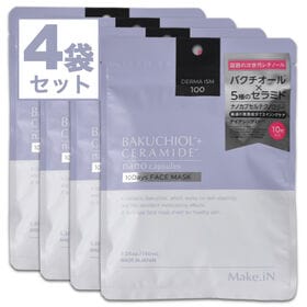 【10枚入×4袋】Make.iN バクチオール＋セラミド 10Days フェイスマスク | 古来よりアーユルヴェーダでも用いられてきたバクチオール＋5種のセラミドでお家エステ