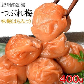 【計400g(400g×1袋)】紀州南高梅つぶれ「味梅(はちみつ)」ご家庭用 | 梅の風味・旨味が味わえる8％の減塩梅干し！調味料を控えた自然な味わい。クエン酸で疲労回復！