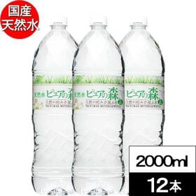 【2000ml×12本】天然水 ピュアの森（国産 軟水）