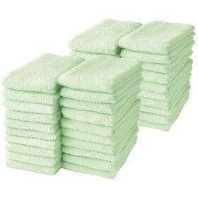 フェイスタオル【ライトグリーン 40枚セット】