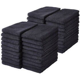 フェイスタオル【ブラック  40枚セット】