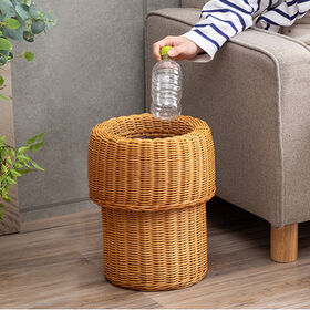 ラタン カバー付き ダストボックス