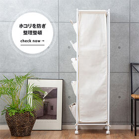 【ブラウン】バッグ収納ラック 3列