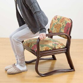 【ミドルタイプ】NEW天然籐思いやり座椅子