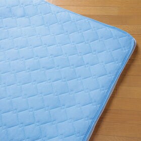 【ブルー】置くだけ簡単敷パッド シングル同色2枚組 100×200cm