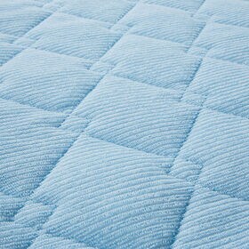 【ブルー】置くだけ簡単敷パッド シングル同色2枚組 100×200cm