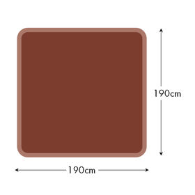 【190×190cm】7層構造ぽかぽか蓄熱ラグ