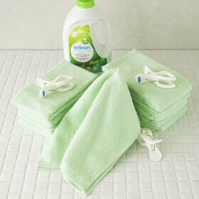 フェイスタオル【ライトグリーン  5枚セット】