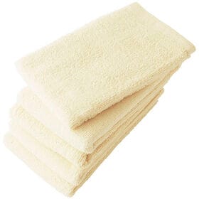 フェイスタオル【パールイエロー 5枚セット】