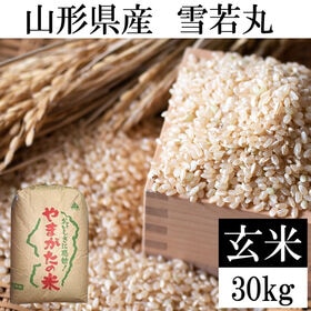 【30kg】令和7年産 山形県産 雪若丸 (玄米)