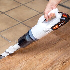 【ホワイト】充電式パワーコードレス掃除機 6点セット 予備バッテリー付き