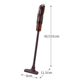 【ブラウン】充電式パワーコードレス掃除機 6点セット 予備バッテリー付き