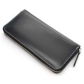 BEAMZSQUARE ブラックダイヤ 馬革 ラウンドファスナー長財布 BZSQ-1730 ブラック