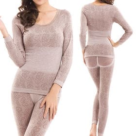 【ベージュ】EOO+イオプラス あったかボディウェア上下セッ...