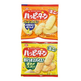 亀田製菓 ハッピーターンミニ（ハッピーターン・スパイス）2種計10コ 食べきり ひとくちサイズ