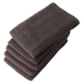 フェイスタオル【ブラウン  5枚セット】