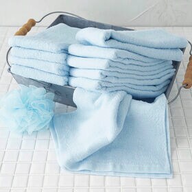 フェイスタオル【ライトブルー 20枚セット】