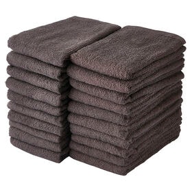 フェイスタオル【ブラウン  20枚セット】