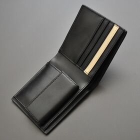 BEAMZSQUARE シープスキン 紳士 折財布 羊革 二つ折財布 BZSQ-253NV ネイビー