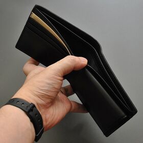 BEAMZSQUARE シープスキン 紳士 折財布 羊革 二つ折財布 BZSQ-253NV ネイビー