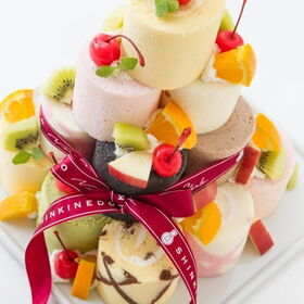 【18個】＜新杵堂＞ ロールケーキタワー