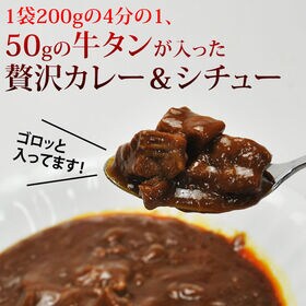 【計2袋(200g×各1袋)】牛タンカレー＆シチュー