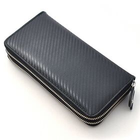 BEAMZSQUARE カーボンレザーダブルラウンドファスナ...