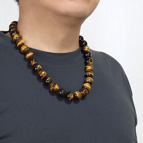 【60cm/タイガーアイ 16mm】パワーストーン数珠ネックレス