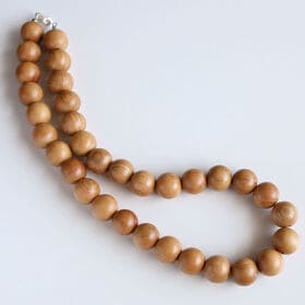 【メンズ 60cm/バリーウッド 15mm】木製数珠ネックレス