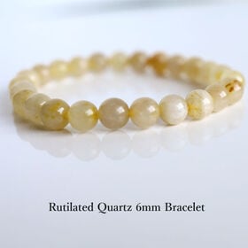 【メンズ/ルチルクォーツ 6mm】パワーストーンブレスレット