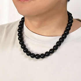 【メンズ 55cm/オニキス 約14mm】パワーストーン数珠ネックレス