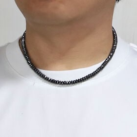 【ヘマタイト 6mm】磁気入りヘマタイトネックレス