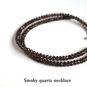 【ユニセックス 41cm/スモーキークォーツ 4mm】パワー...