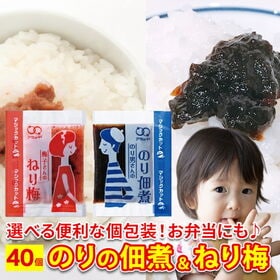 【2種/40食】のり佃煮 ねり梅 アソートセット