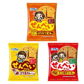 【 お試しセット3種・計6個】ぼんち せんべいタイム(はちみつ醤油・コク旨カレー・たこ焼きソース)