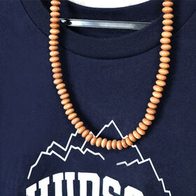 【メンズ 70cm/ローズウッド 10mm 】木製 ウッドボタン数珠ネックレス