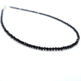 【レディース 40cm/ブラックスピネル 3mm】スピネルジュエリーネックレス