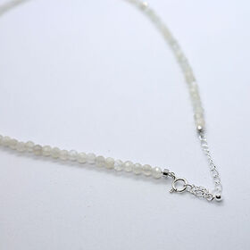 【メンズ 50cm/ムーンストーン 4mm】パワーストーンネックレス