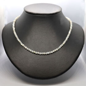 【ユニセックス 60cm/ムーンストーン 4mm】パワーストーンネックレス