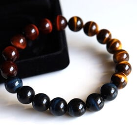 【メンズ/タイガーアイ】ピラミッドセットパワーストーンブレス...