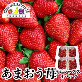 【予約受付】11月下旬~順次出荷【福岡】4パック　あまおう苺デラックス | 福岡を代表するブランドいちご、あまおう！