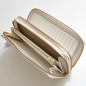 【ホワイト】パイソン革 ダブルラウンドファスナー 長財布 3226WH